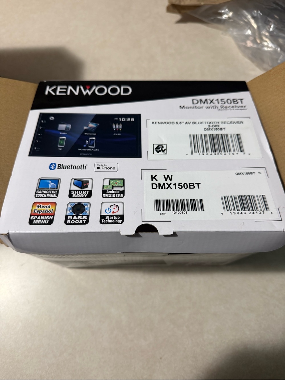 Kenwood DMX150BT Receiver Box and Monitor - White, Black